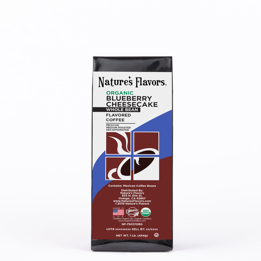 Organic Decaf Blueberry Cheesecake Flavored Coffee Beans