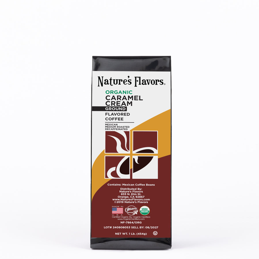 Organic Decaf Caramel Cream Flavored Coffee Beans