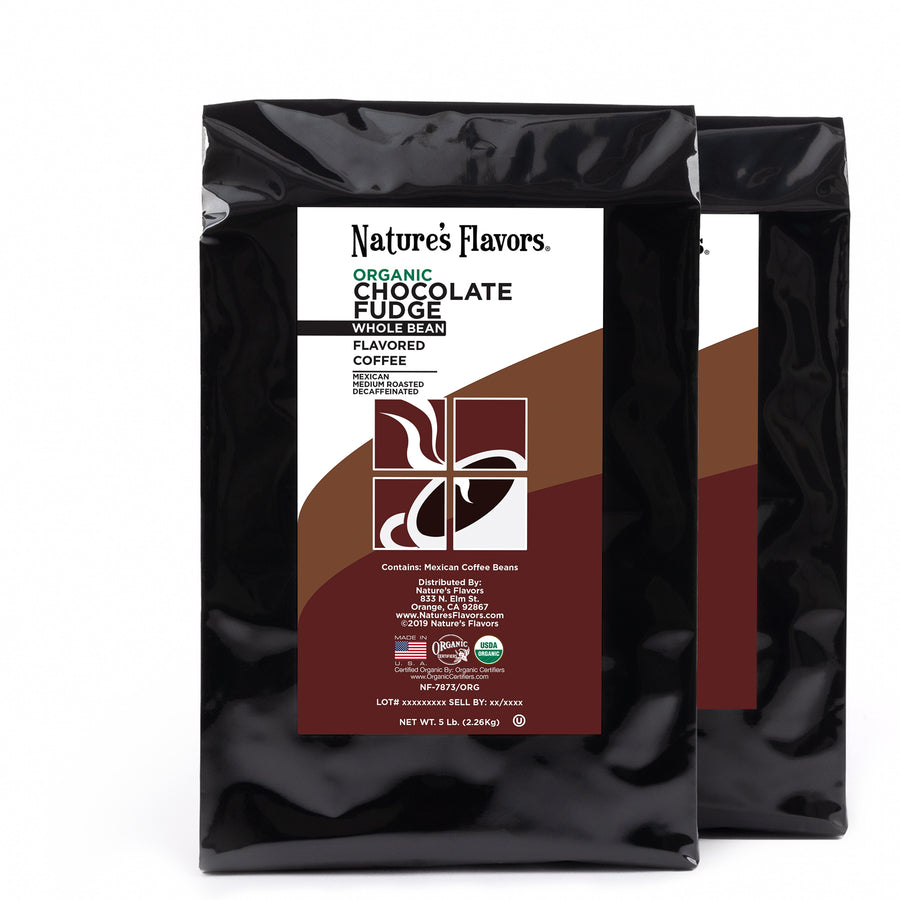 Organic Decaf Chocolate Fudge Flavored Coffee Beans
