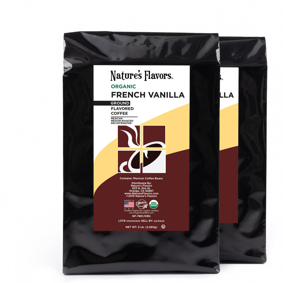 Organic Decaf French Vanilla Flavored Coffee Beans