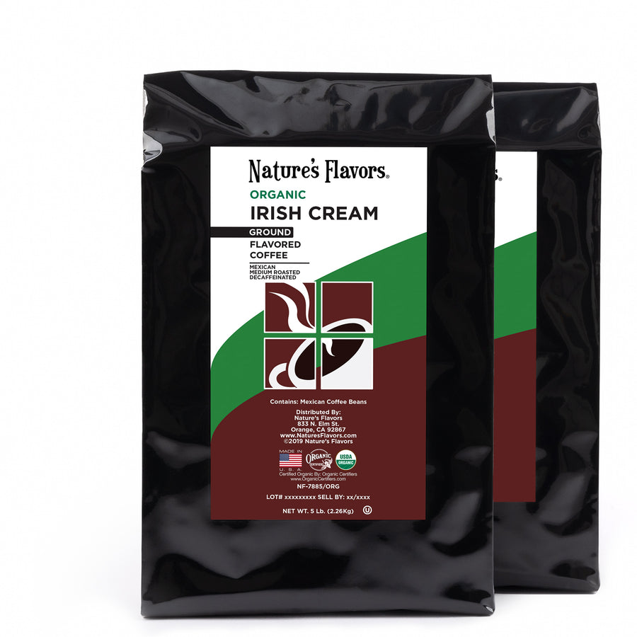 Organic Decaf Irish Cream Flavored Coffee Beans