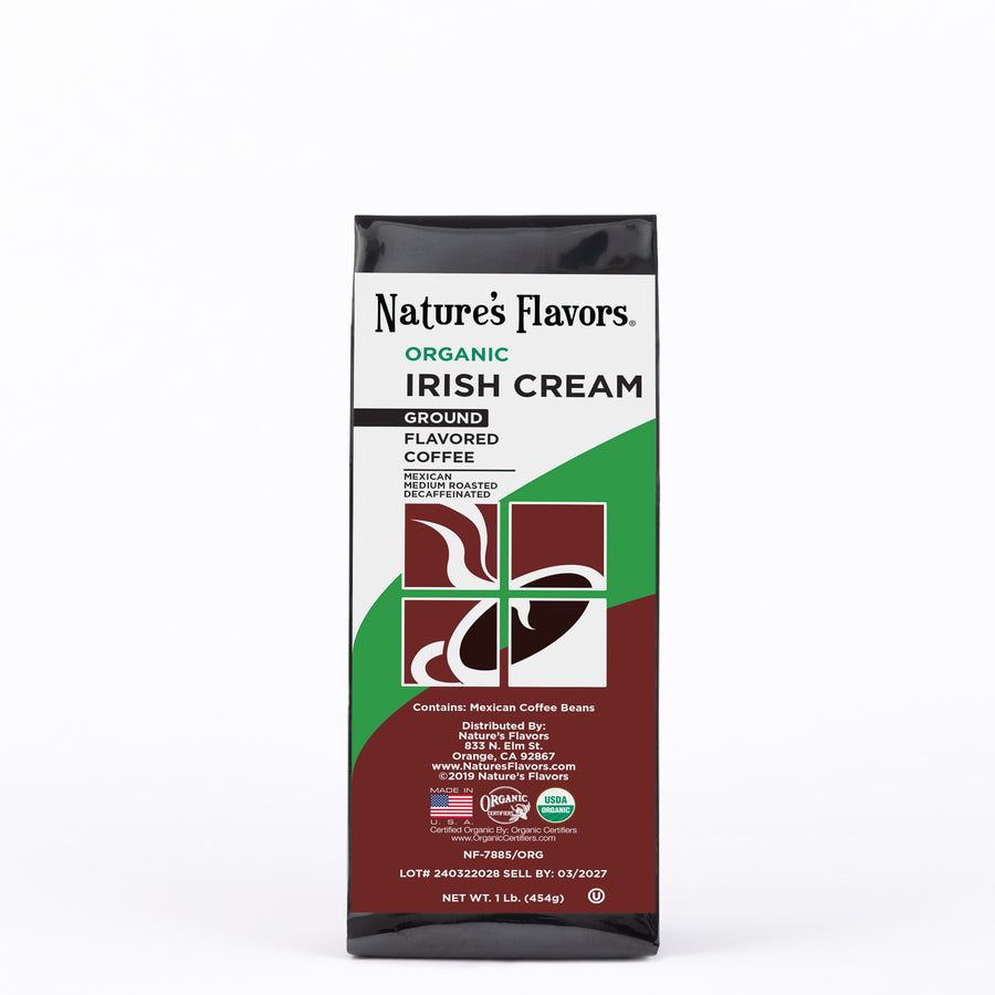 Organic Decaf Irish Cream Flavored Coffee Beans