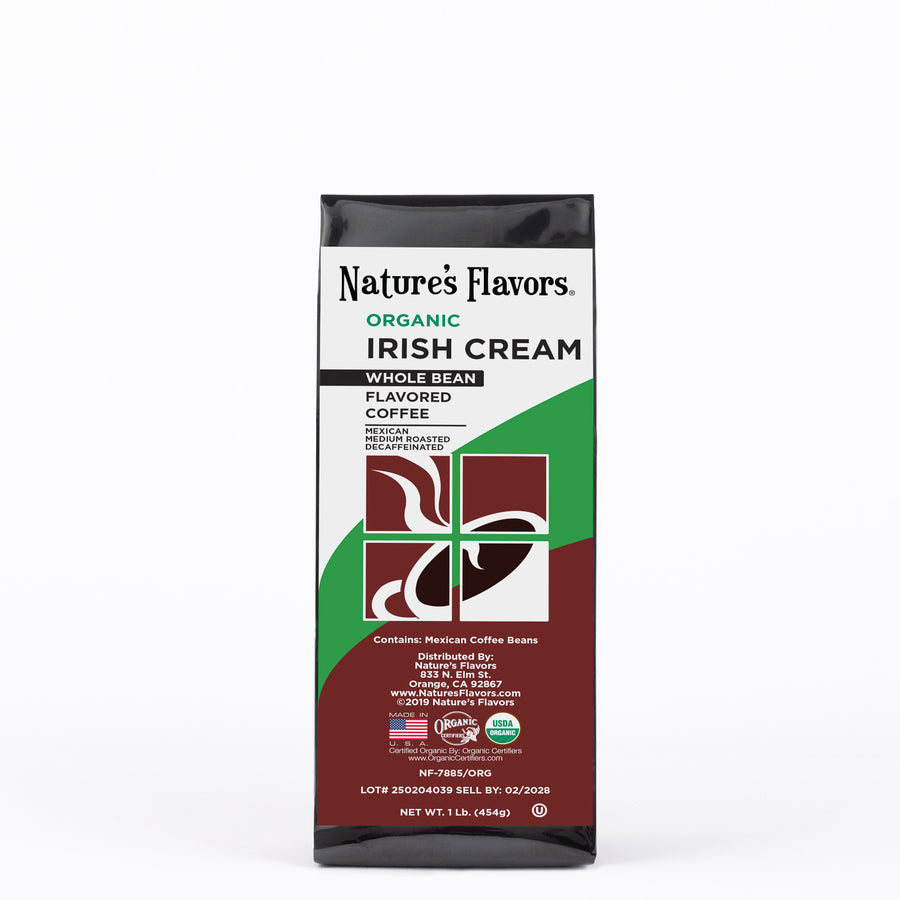 Organic Decaf Irish Cream Flavored Coffee Beans