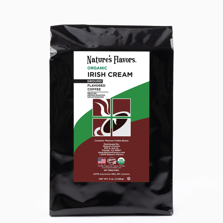 Organic Decaf Irish Cream Flavored Coffee Beans