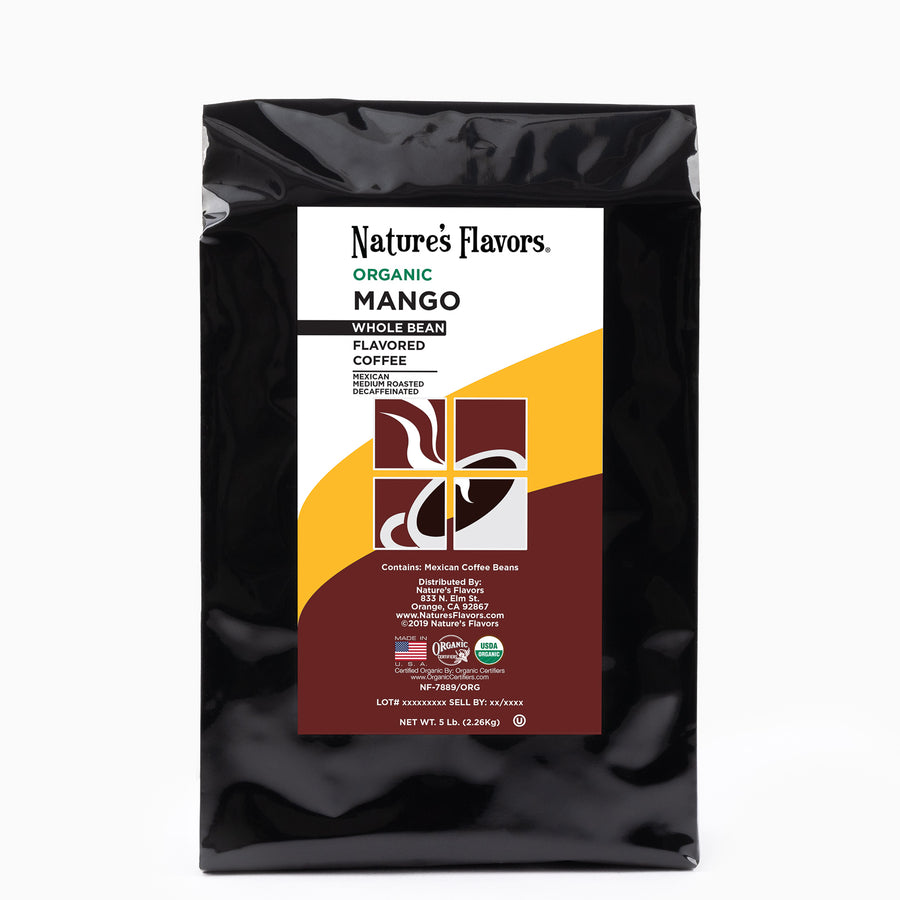 Organic Decaf Mango Flavored Coffee Beans