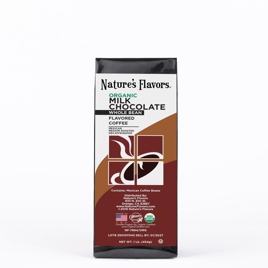 Organic Decaf Milk Chocolate Flavored Coffee Beans