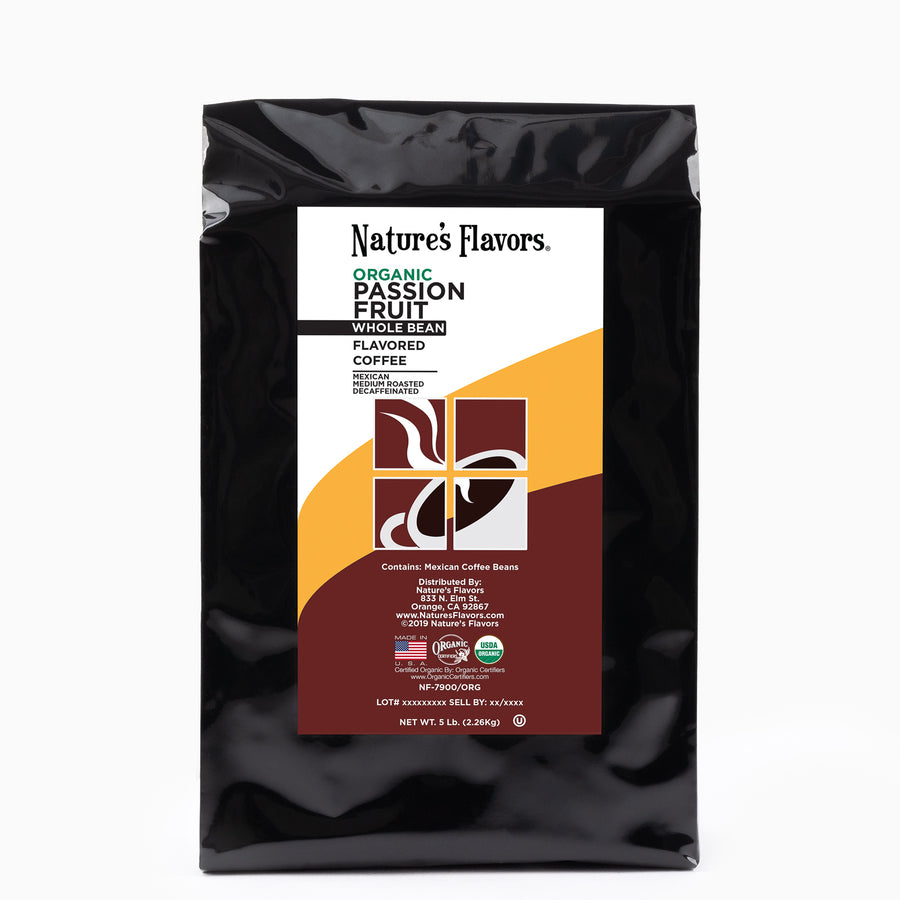 Organic Decaf Passion Fruit Flavored Coffee Beans