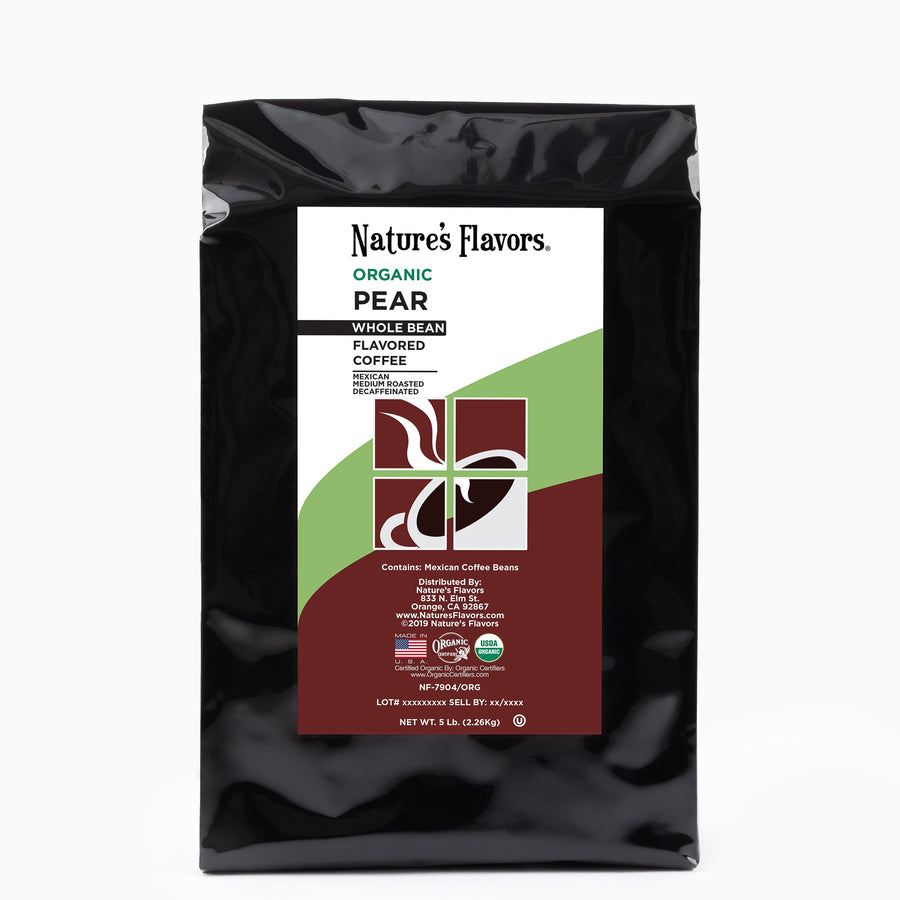 Organic Decaf Pear Flavored Coffee Beans