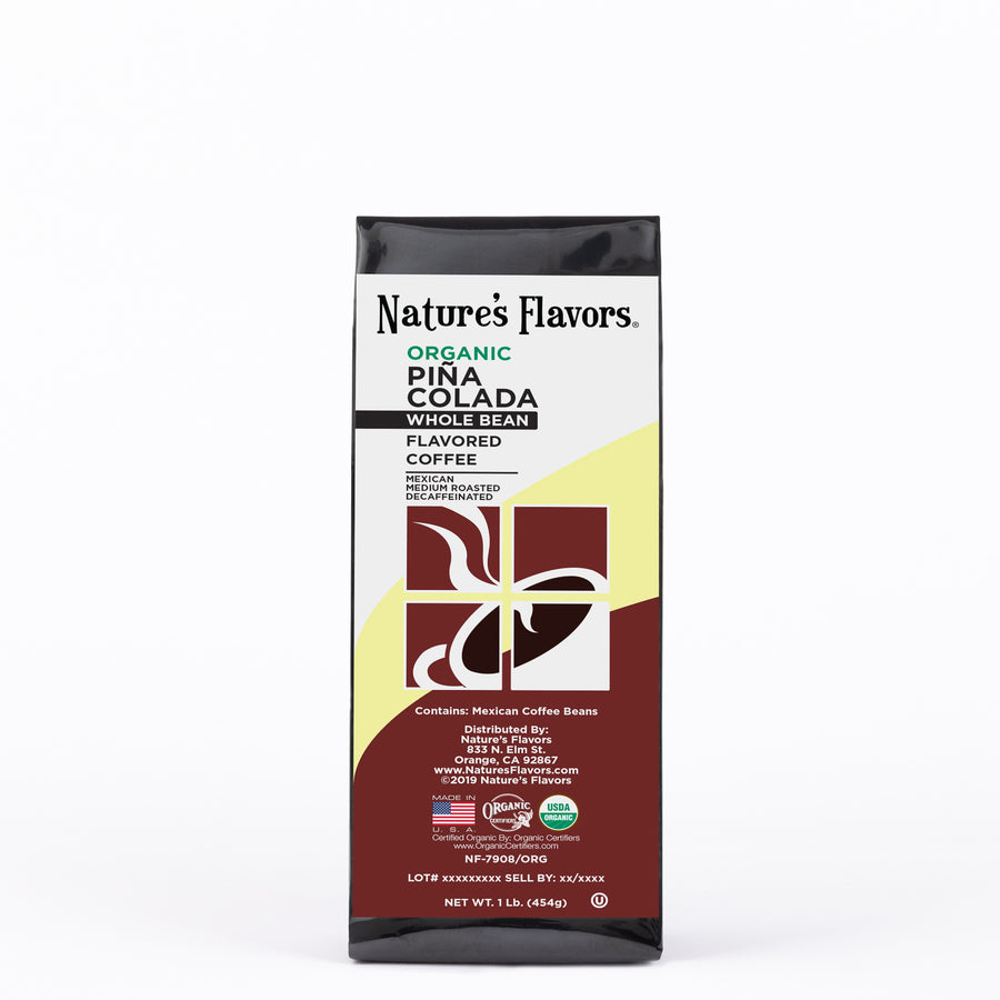 Organic Decaf Pina Colada Flavored Coffee Beans