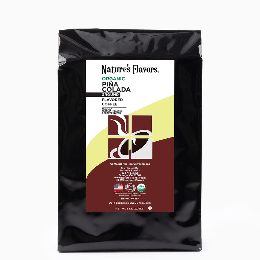 Organic Decaf Pina Colada Flavored Coffee Beans