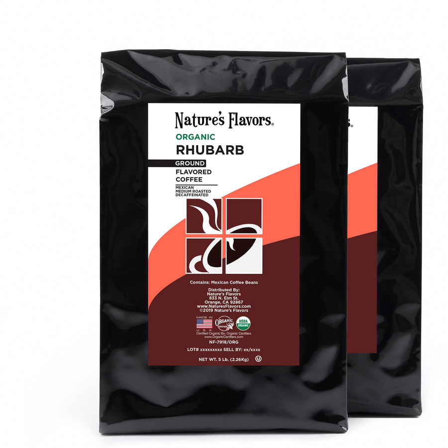 Organic Decaf Rhubarb Flavored Coffee Beans