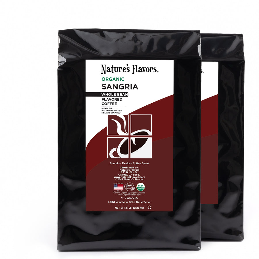 Organic Decaf Sangria Flavored Coffee Beans
