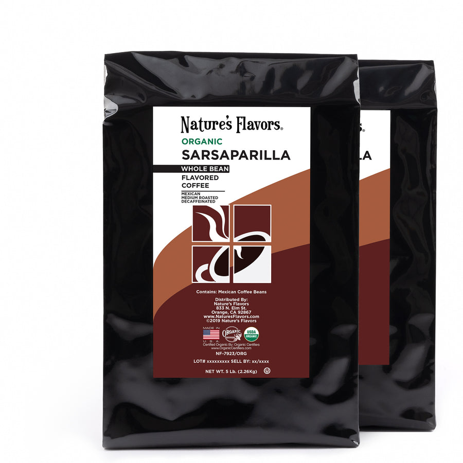 Organic Decaf Sarsaparilla Flavored Coffee Beans