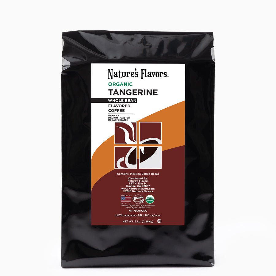 Organic Decaf Tangerine Flavored Coffee Beans