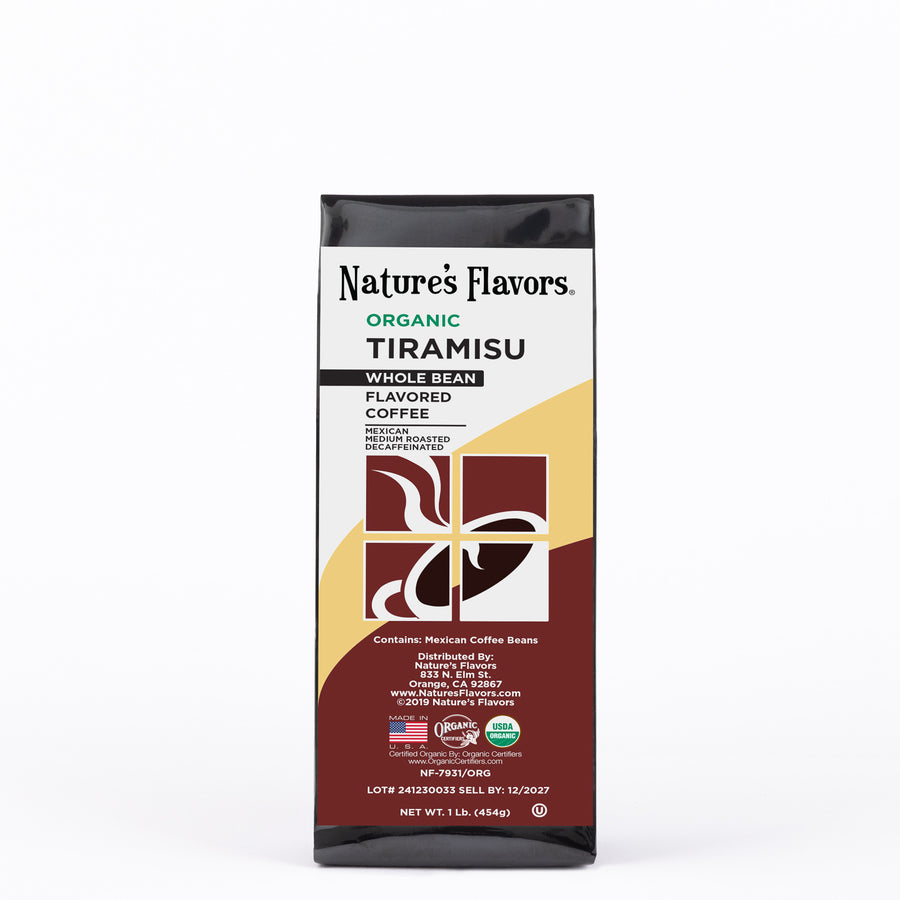 Organic Decaf Tiramisu Flavored Coffee Beans