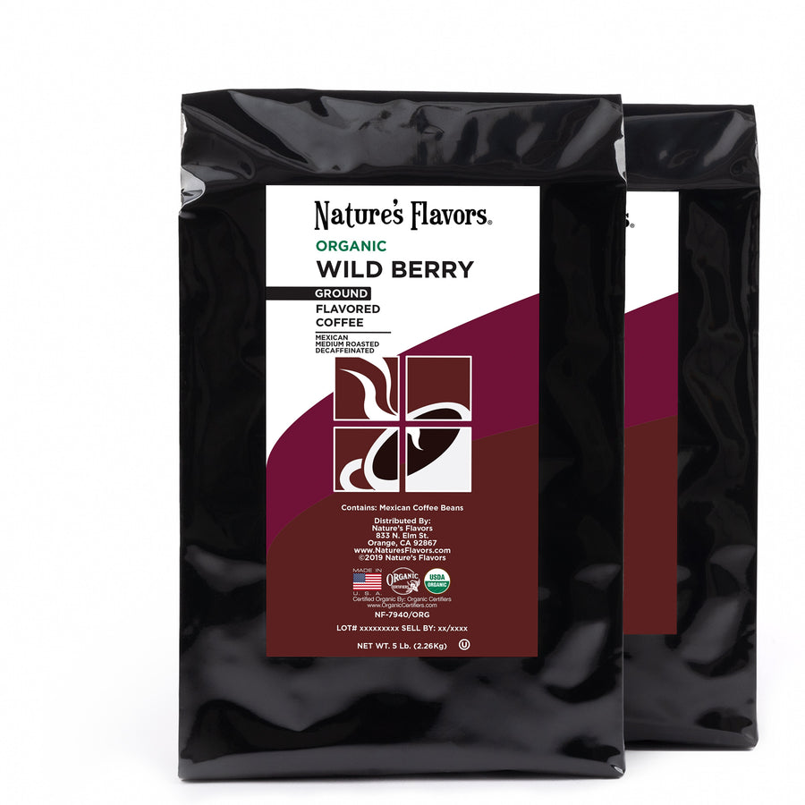 Organic Decaf Wild Berry Flavored Coffee Beans