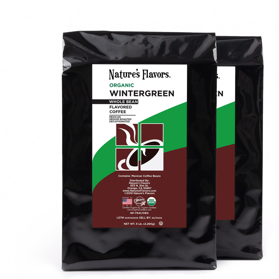 Organic Decaf Wintergreen Flavored Coffee Beans