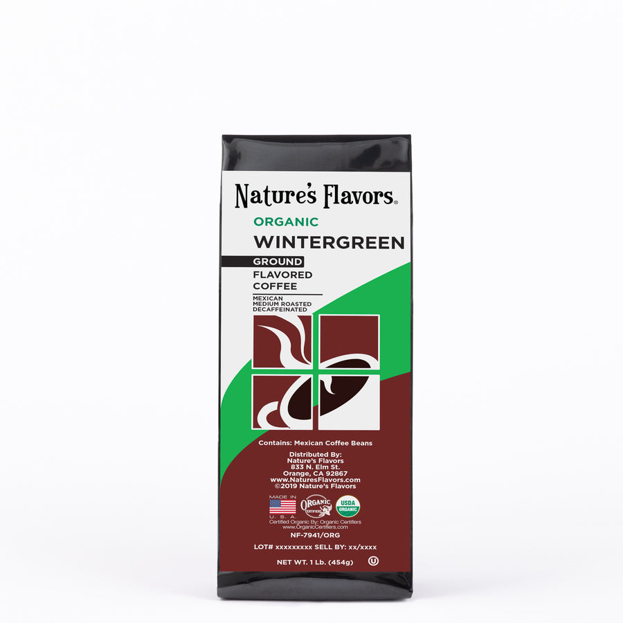 Organic Decaf Wintergreen Flavored Coffee Beans