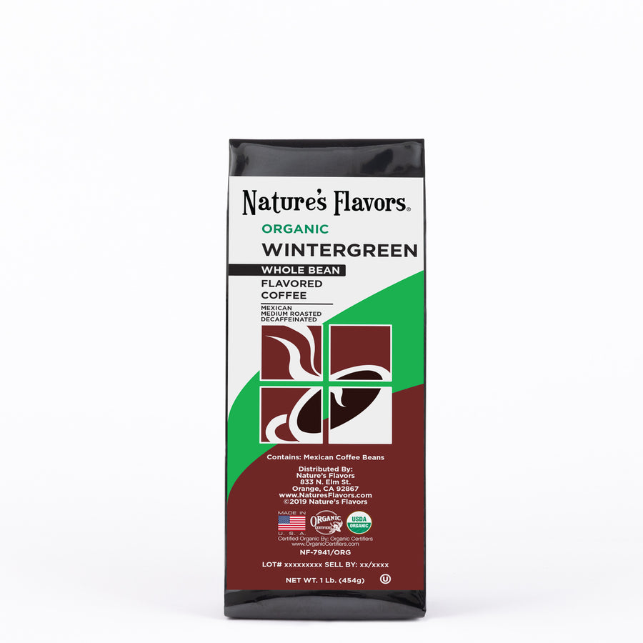 Organic Decaf Wintergreen Flavored Coffee Beans