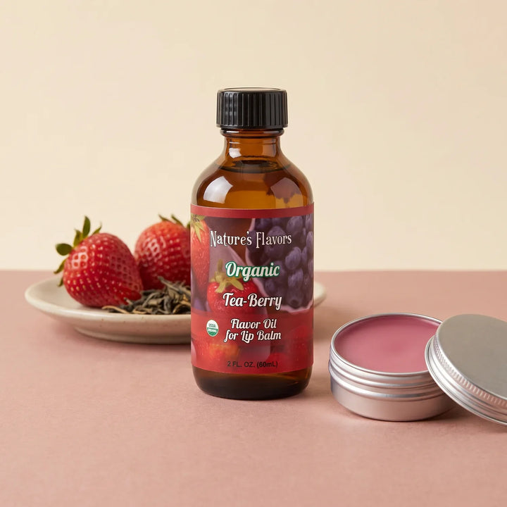 Nature’s Flavors Organic Tea-Berry Flavor Oil for Lip Balm, 2 oz.