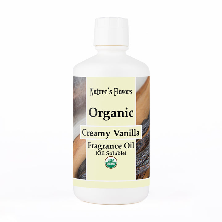 Creamy Vanilla Fragrance Oil (Oil Soluble), Organic