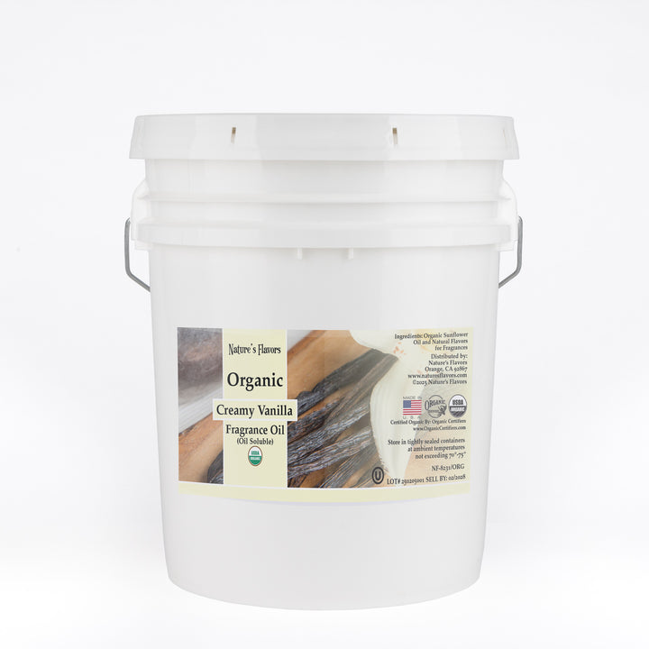 Creamy Vanilla Fragrance Oil (Oil Soluble), Organic