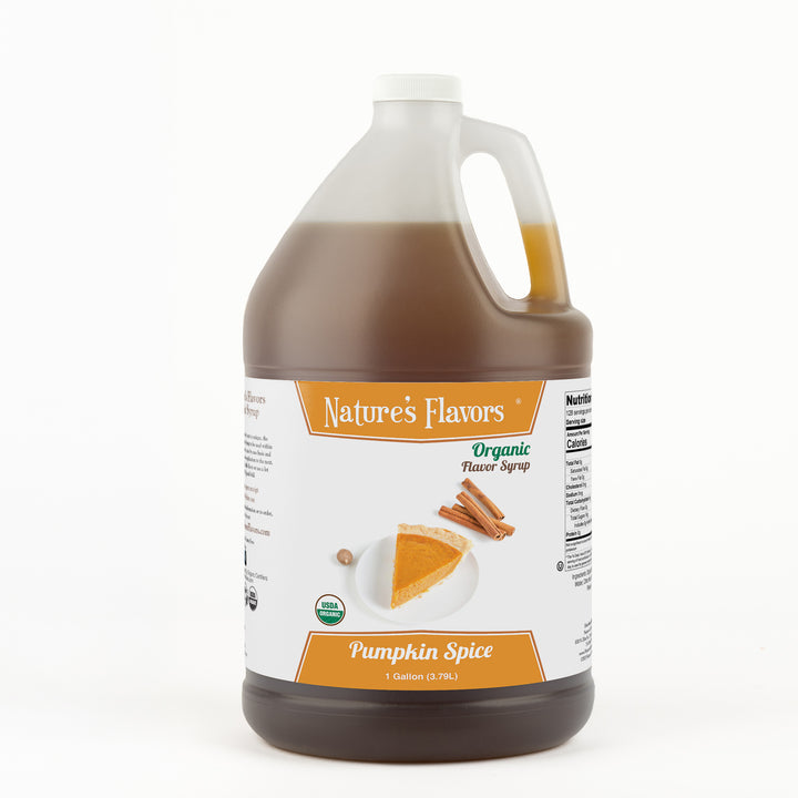1gal bottle of Organic Pumpkin Spice Flavor Syrup