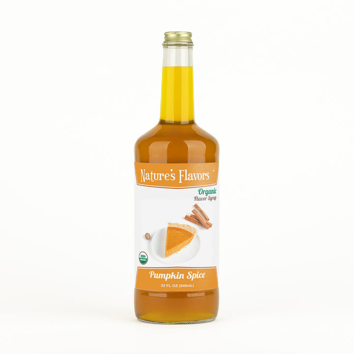 32oz bottle of Organic Pumpkin Spice Flavor Syrup