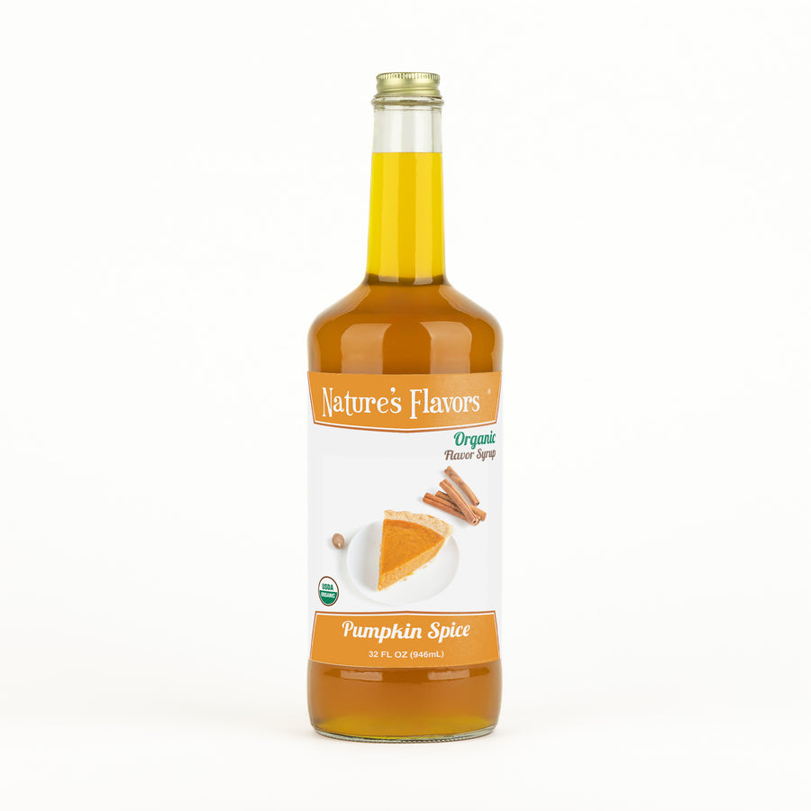 32oz bottle of Organic Pumpkin Spice Flavor Syrup