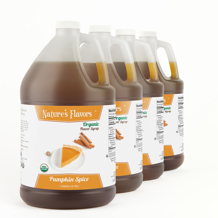 4 - 1gal bottles of Organic Pumpkin Spice Flavor Syrup