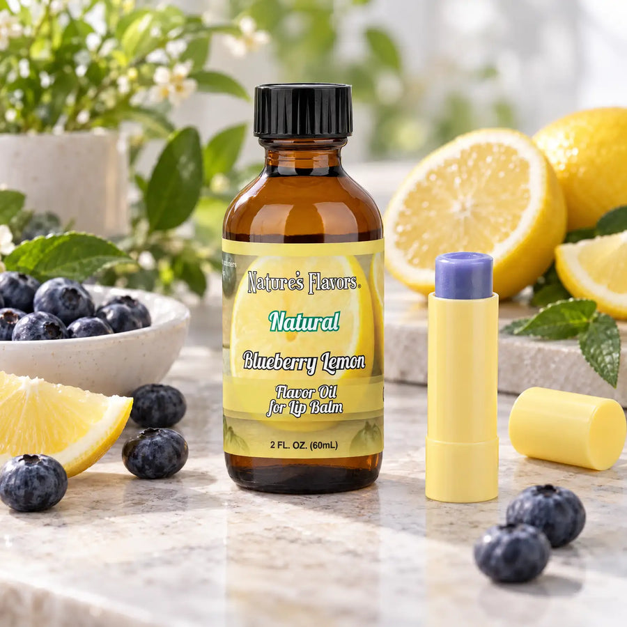 Nature’s Flavors Blueberry Lemon Flavor Oil for Lip Balm, 2 oz.