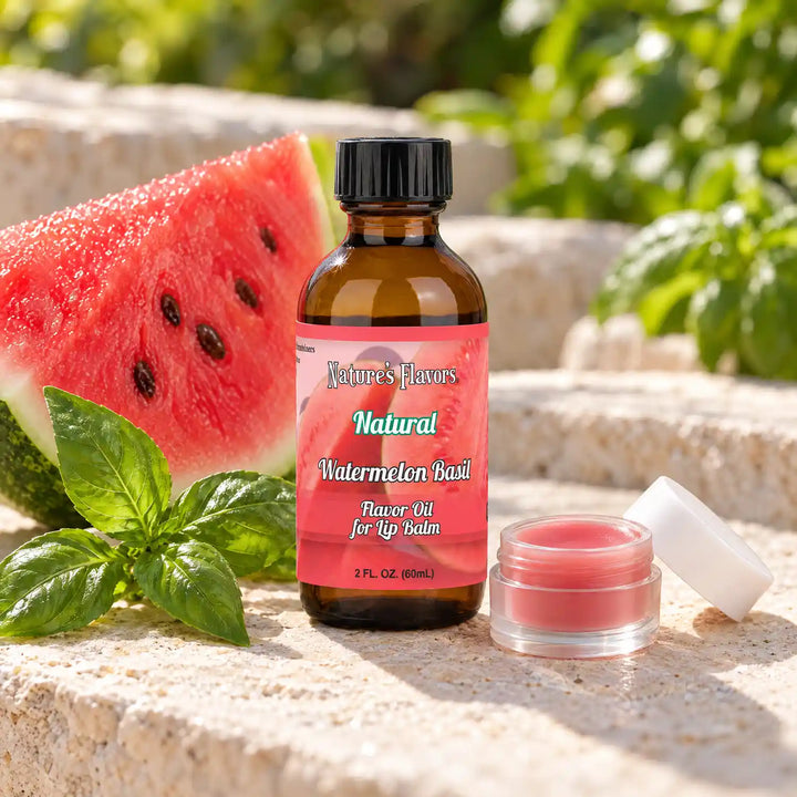 Nature’s Flavors Watermelon Basil Flavor Oil for Lip Balm, 2 oz.