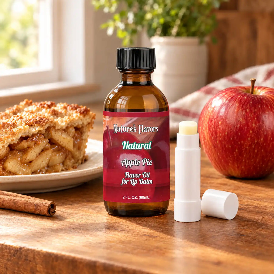 Nature’s Flavors Apple Pie Flavor Oil for Lip Balm, 2 oz.