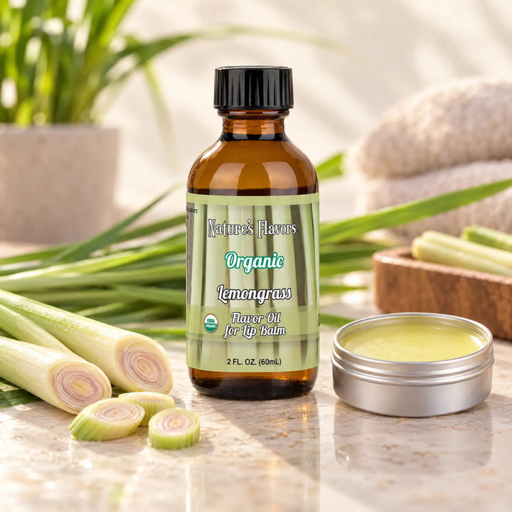 Organic Lemongrass Flavor Oil for Lip Balm