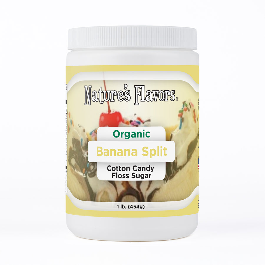 Organic Banana Split Cotton Candy Floss Sugar