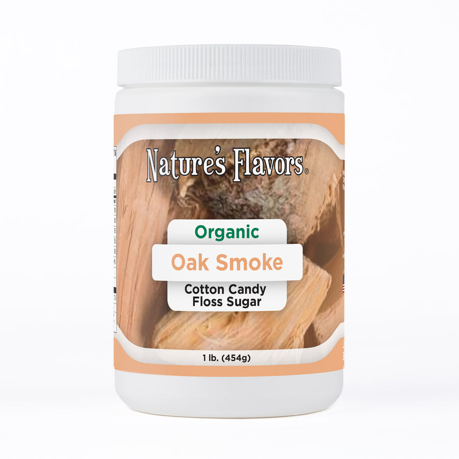 Organic Oak Smoke Flavor Cotton Candy Floss Sugar