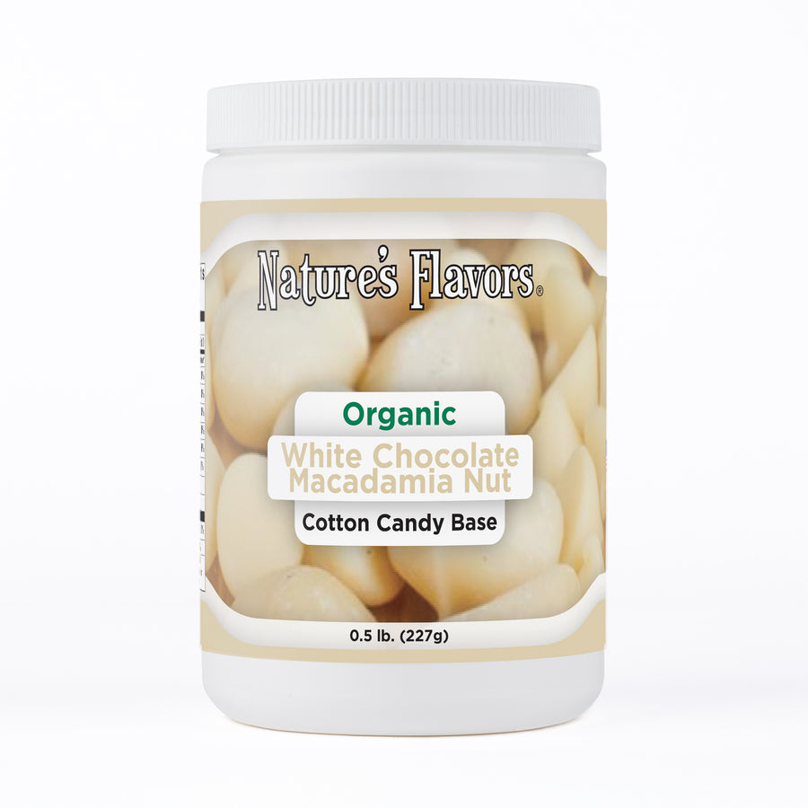 Organic White Chocolate Macadamia Nut Cotton Candy Floss Sugar