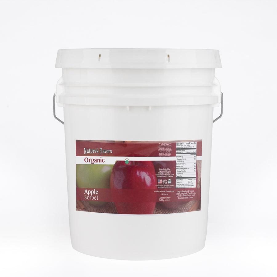 Organic Apple Flavored Sorbet Base, Kosher, Gluten Free, Vegan
