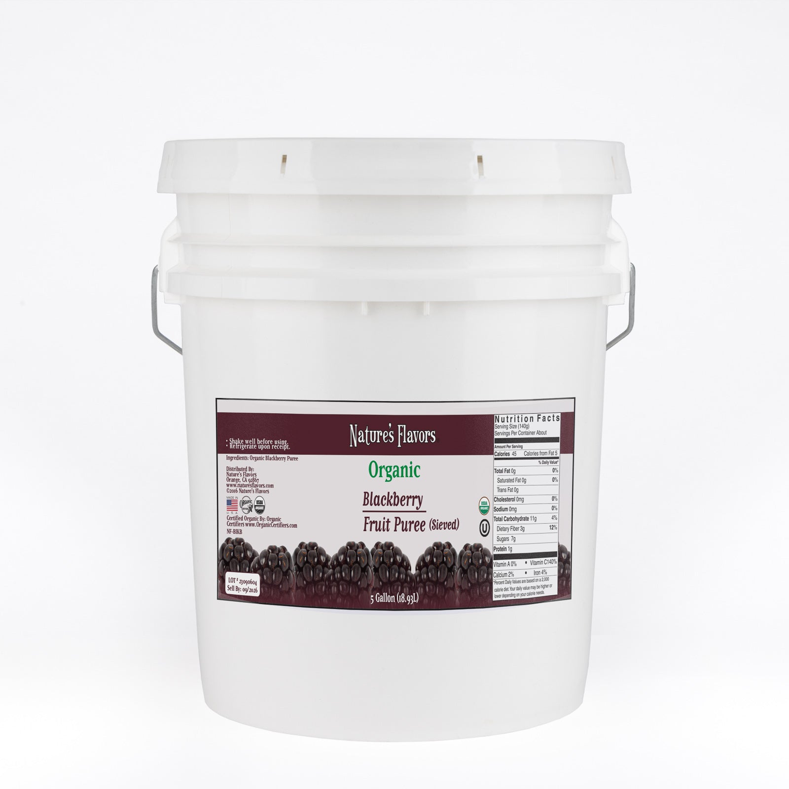 Organic Blackberry Puree (Sieved) – Nature's Flavors