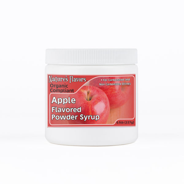 Apple Flavor Organic compliant Syrup for Carbonated and Noncarbonated Drinks, Powdered