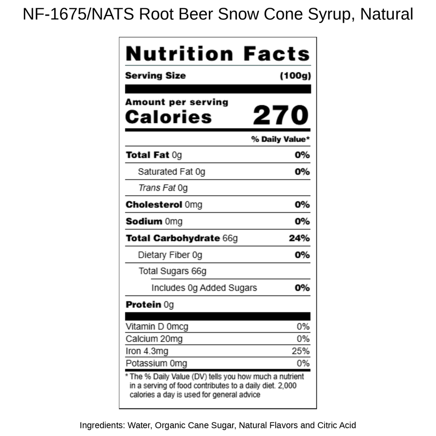 Root Beer Italian Soda Syrup, Natural
