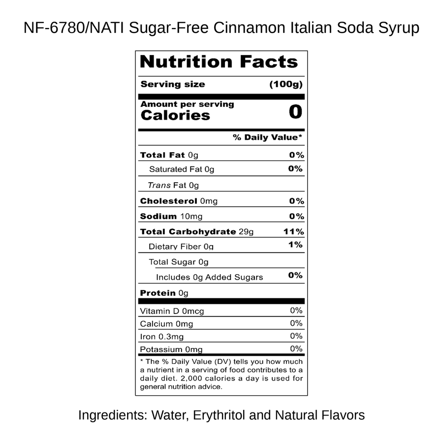 Sugar-Free Cinnamon Italian Soda Syrup