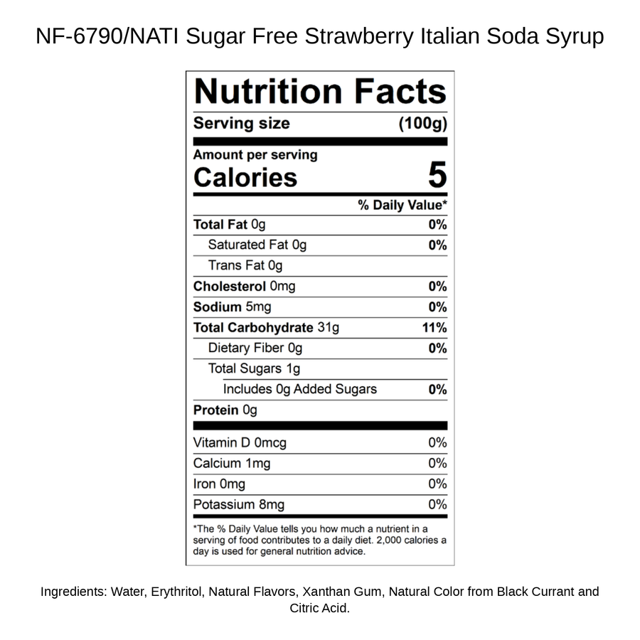 Sugar Free Strawberry Italian Soda Syrup