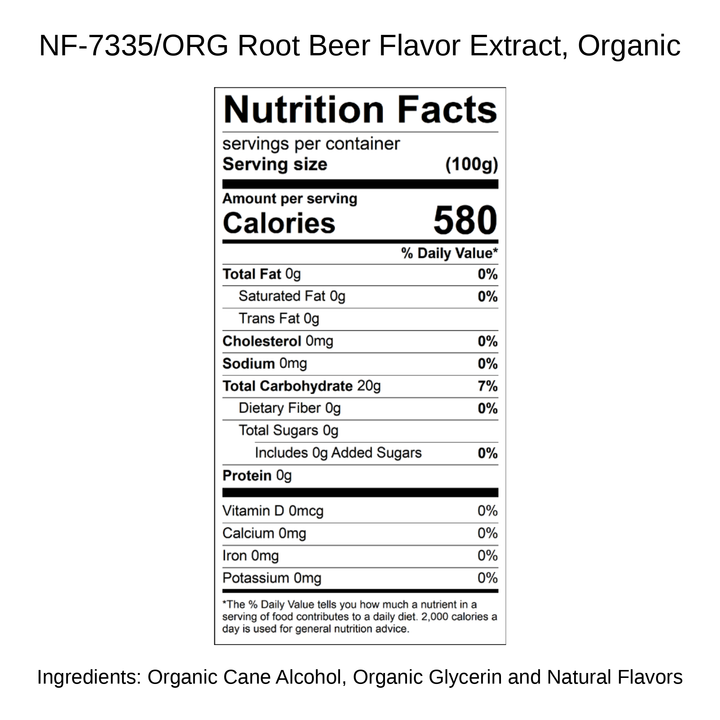 Root Beer Flavor Extract, Organic