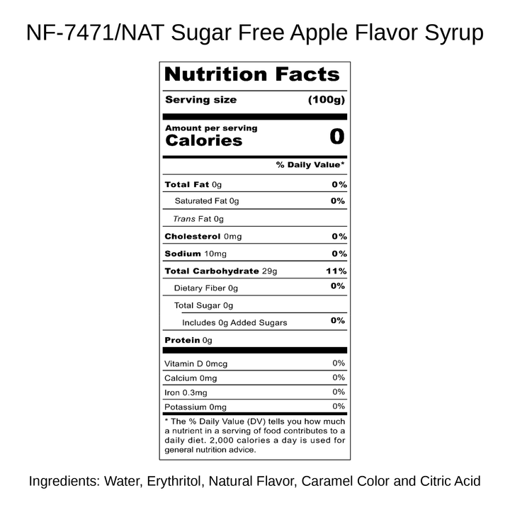 Sugar Free Apple Flavor Syrup