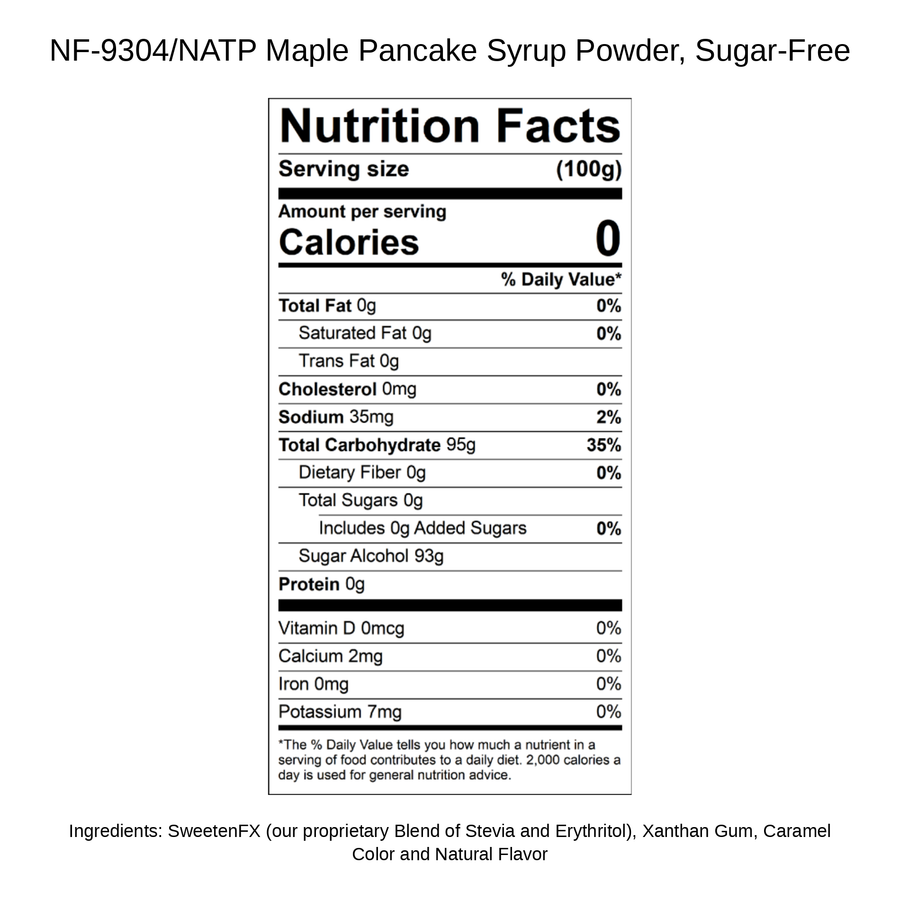 Maple Pancake Syrup Powder, Sugar-Free