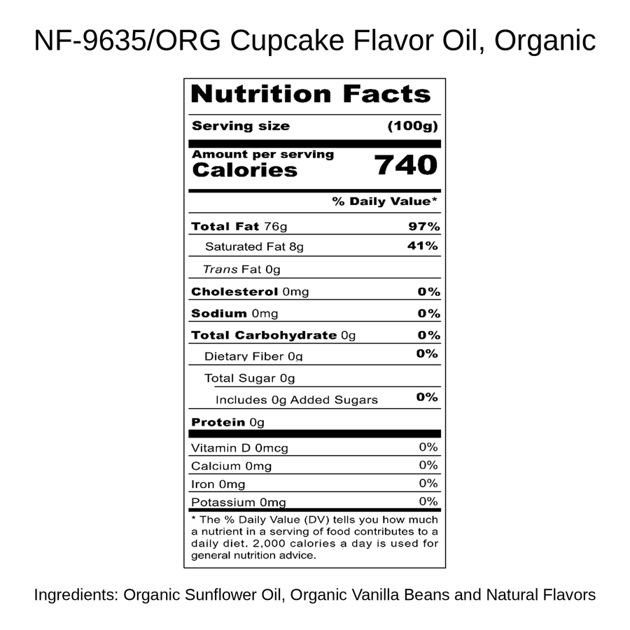 Cupcake Flavor Oil, Organic