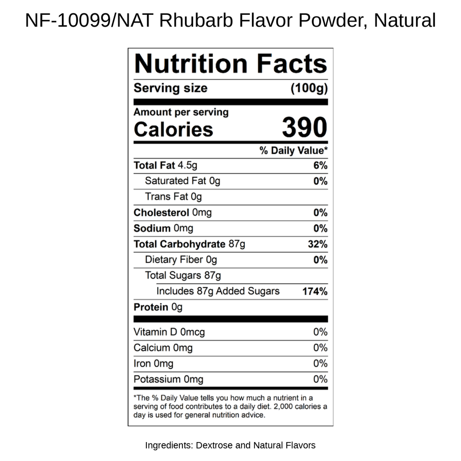 Rhubarb Flavor Powder, Natural