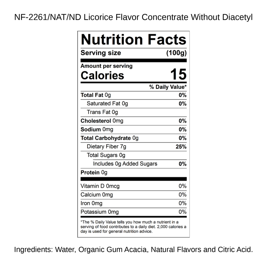 Licorice Flavor Concentrate Without Diacetyl