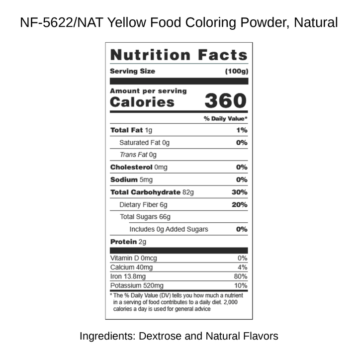 Yellow Food Coloring Powder, Natural